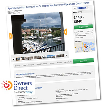 Apartment for rent in Port Grimaud, France